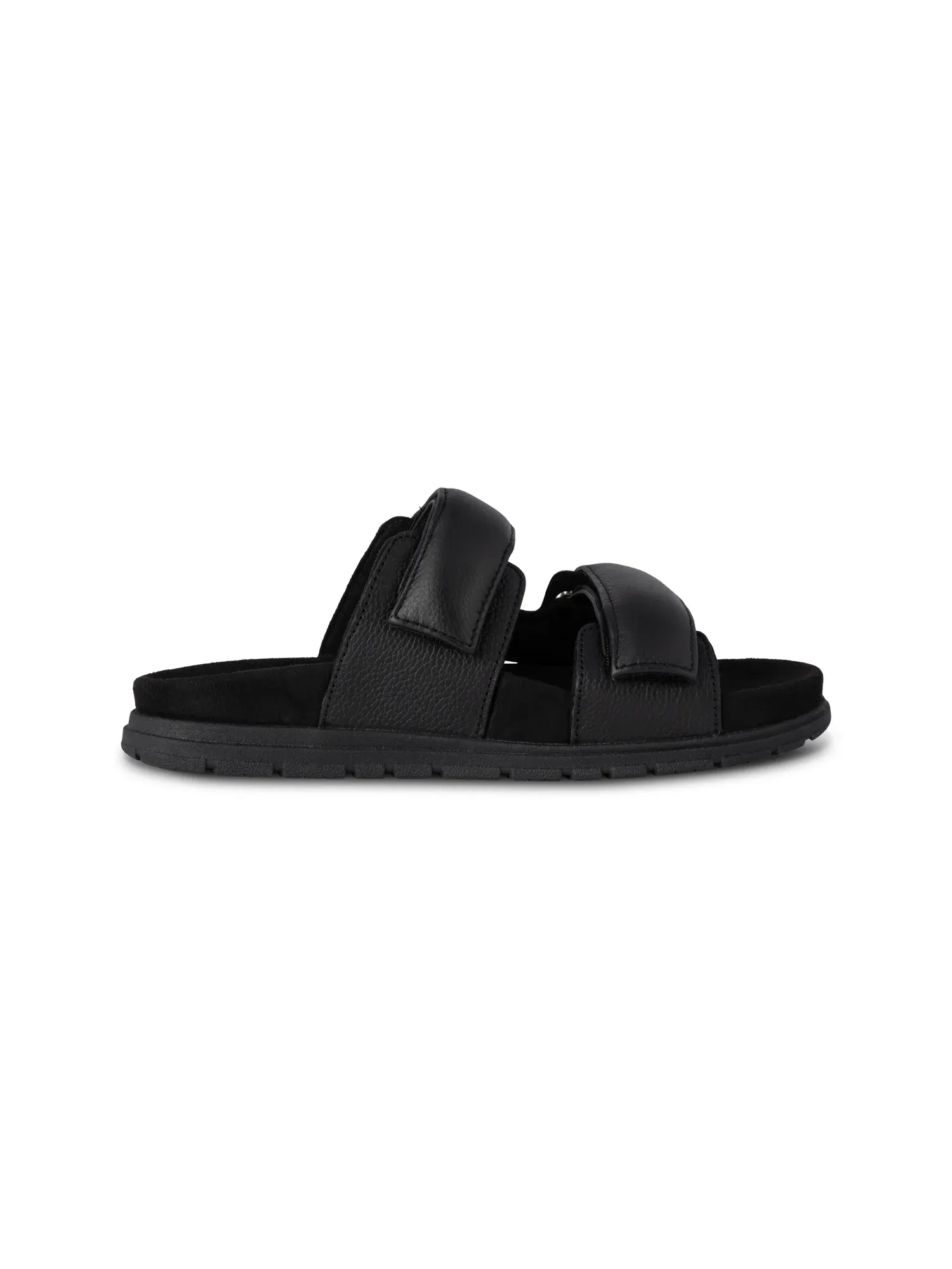 Woden Lisa Leather Slide Black