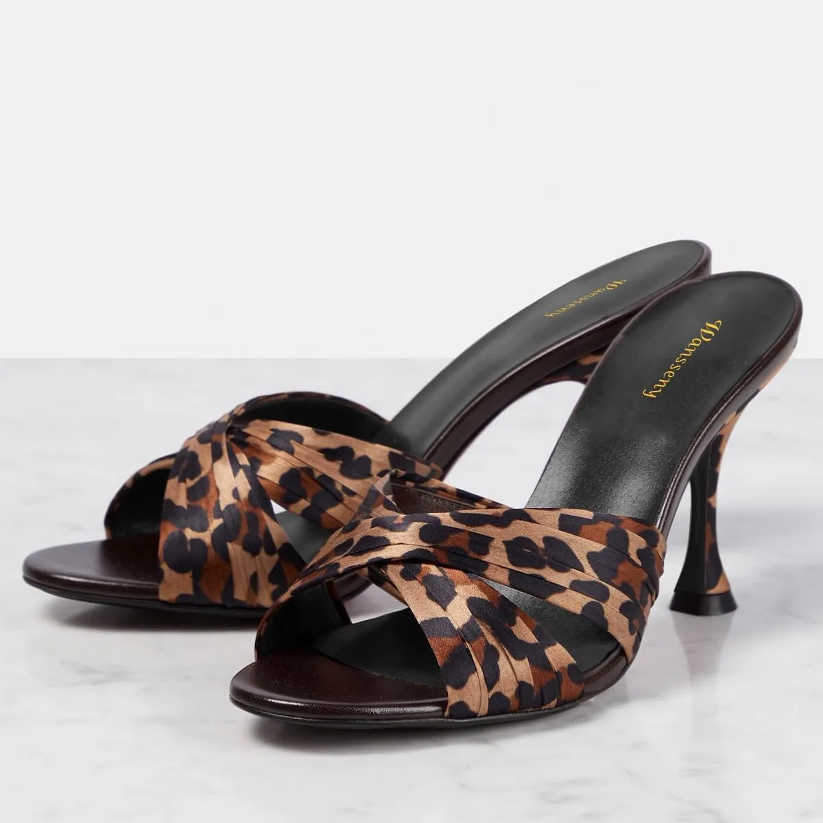 Women Comfortable Mid Heel Slip on Mules Classic Criss Cross Open Toe Ladies Fashion Daily Casual Dress Slide Sandals Size 4-16 US