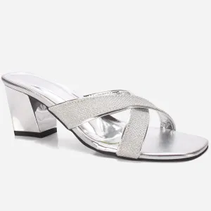 Women "DESERAE" Shimmer Block Heel Sandals