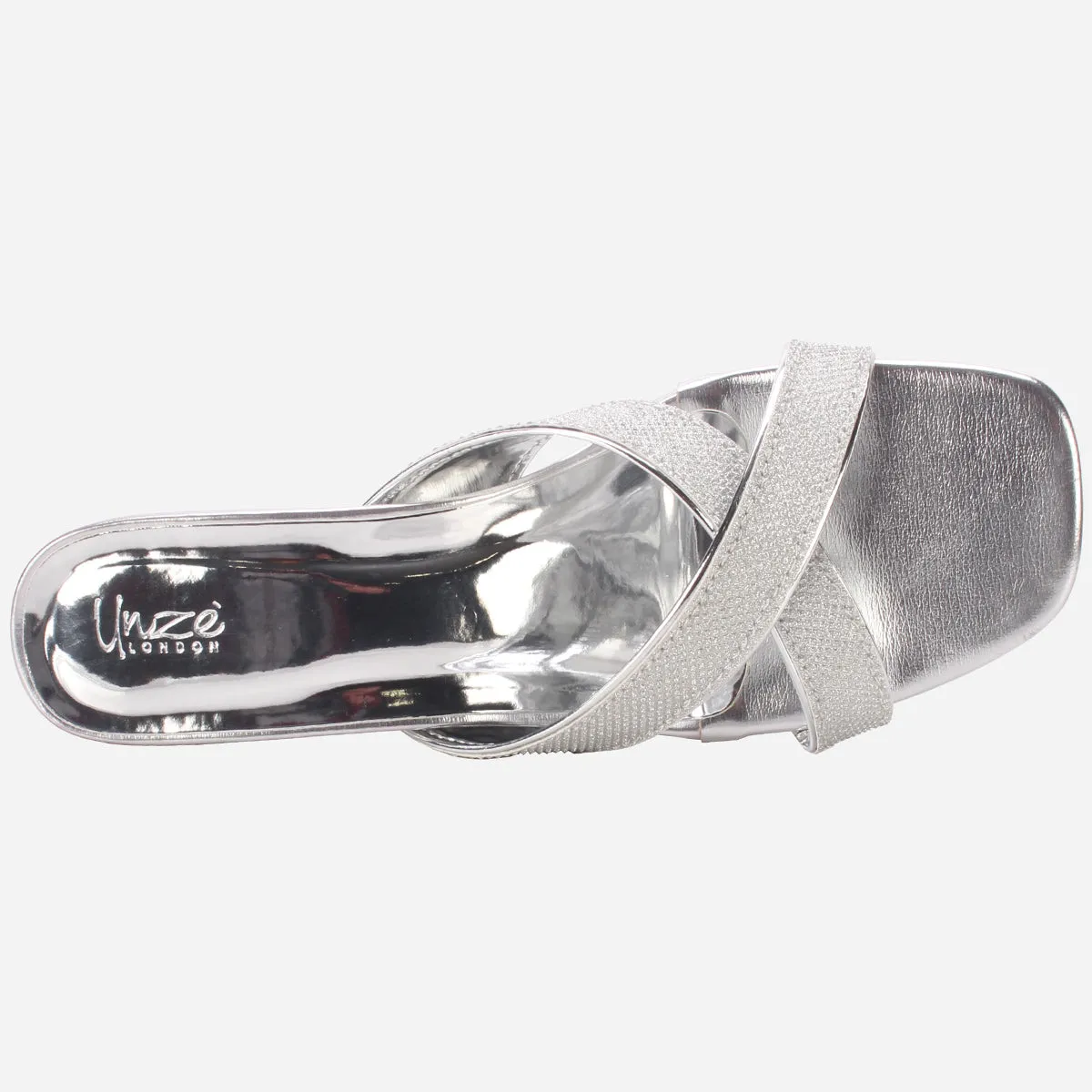 Women "DESERAE" Shimmer Block Heel Sandals