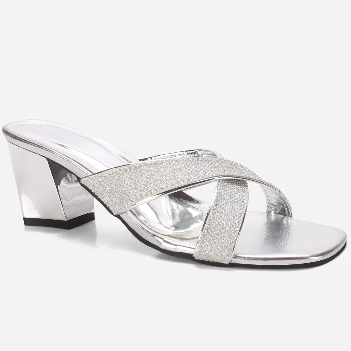Women "DESERAE" Shimmer Block Heel Sandals