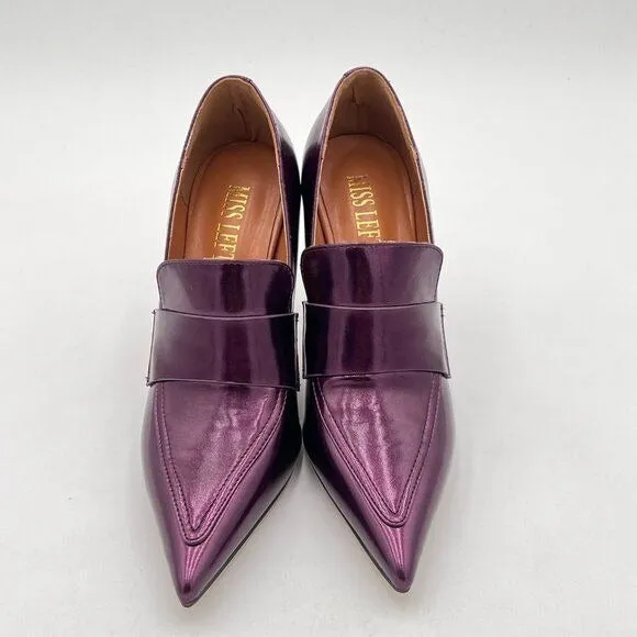 Women Stiletto High Heel Loafer Pumps with Trim Closed Pointed Toe Slip On Basic