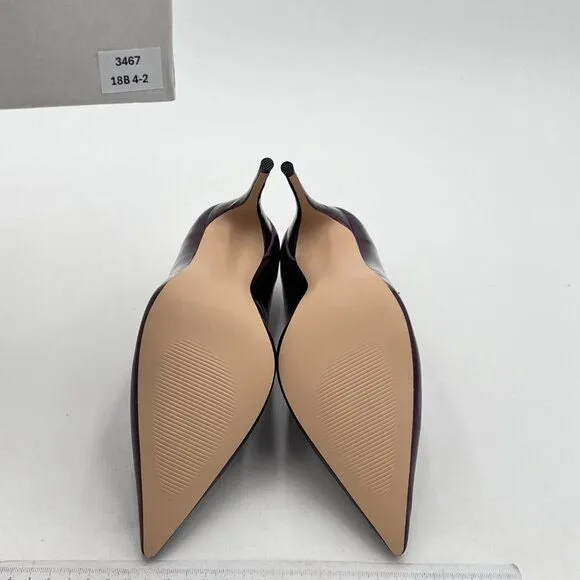 Women Stiletto High Heel Loafer Pumps with Trim Closed Pointed Toe Slip On Basic
