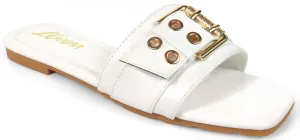 Women's Buckled Toe Band Square Toe Slippers -KYRA2