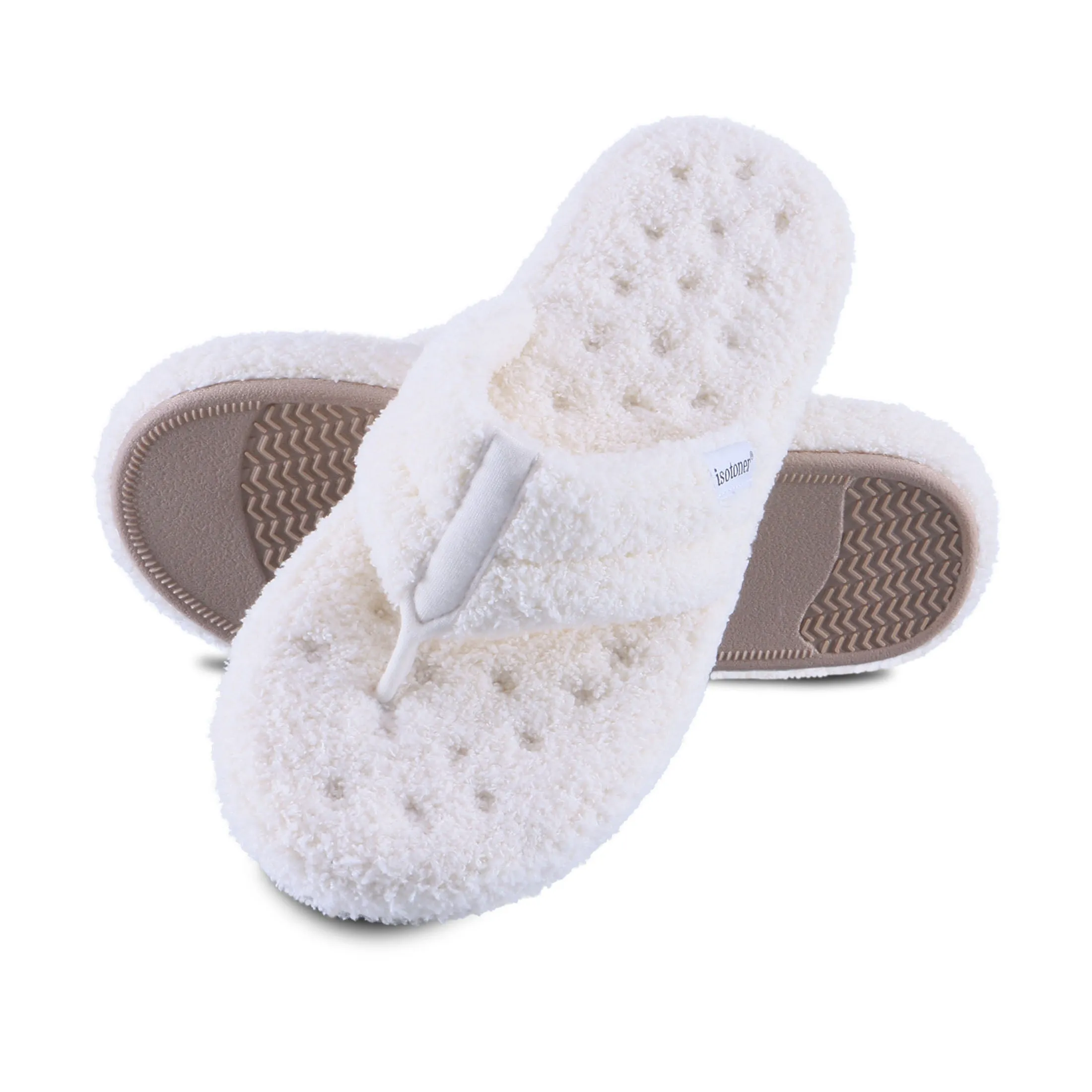 Women's Cozy Plush Joey Thong Slipper with Memory Foam