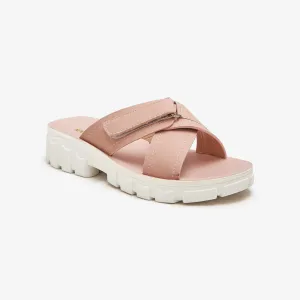 Women's Cross Buckled Slides