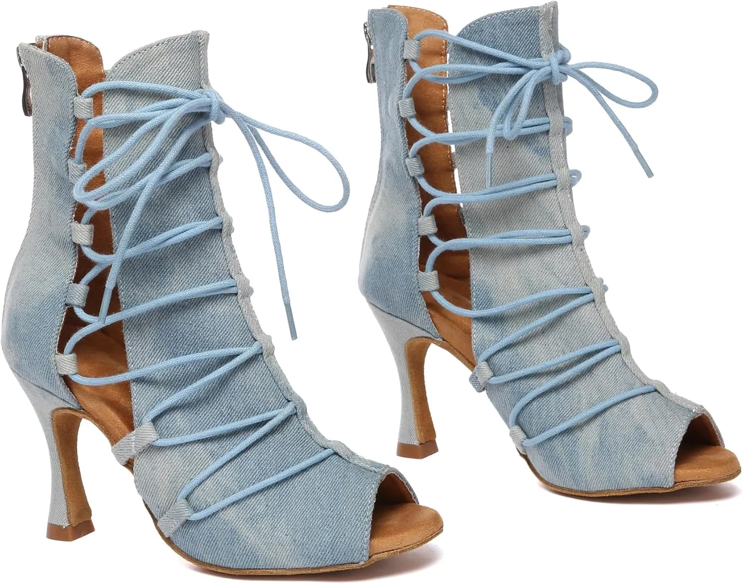 Womens Girls Dance Shoes Cut-out Ballroom Sandals Prom Evening Ankle Booties