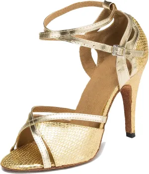 Womens Latin Salsa Ballroom Dancing Shoes Strappy Wedding Prom Sandals