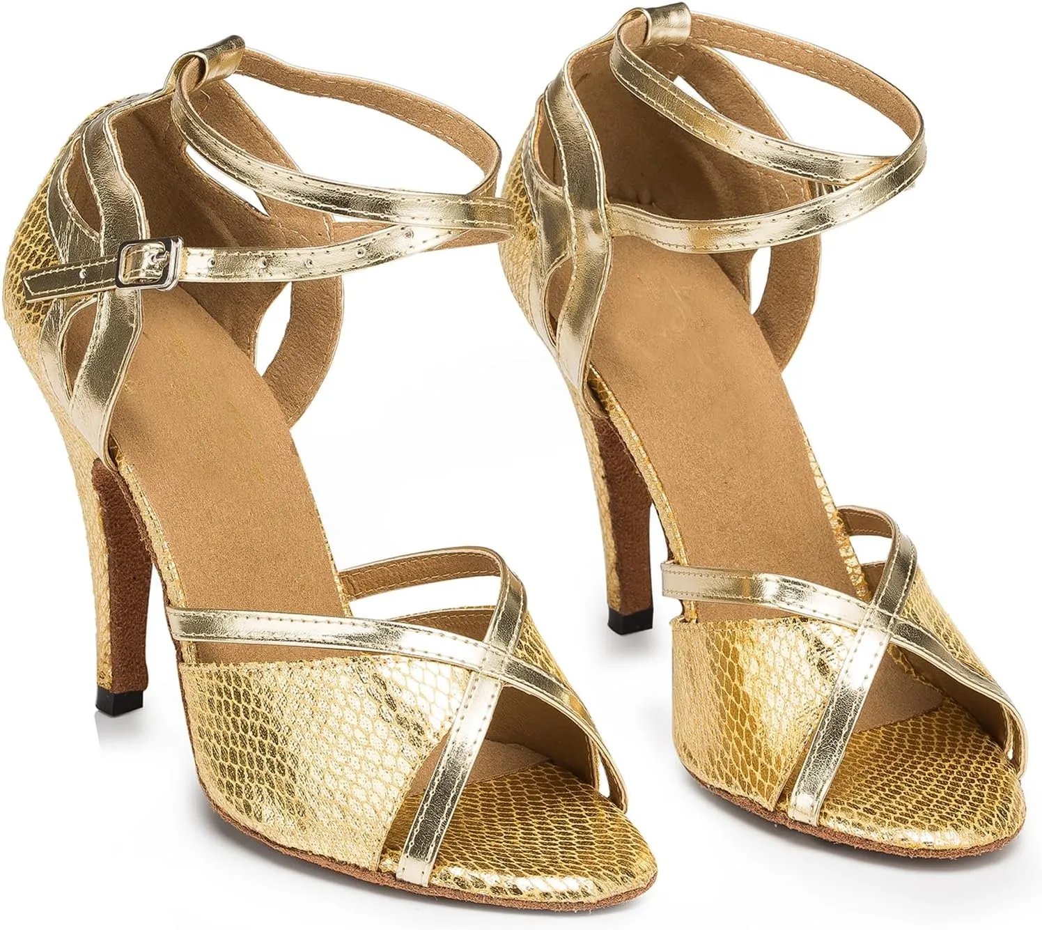 Womens Latin Salsa Ballroom Dancing Shoes Strappy Wedding Prom Sandals