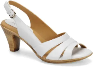 Women's Neima White Velvet Sheep Nappa Sandal 6.5 M (B)