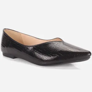 Women's "GLIZ" Pointed Toe Decorated Flat Pumps