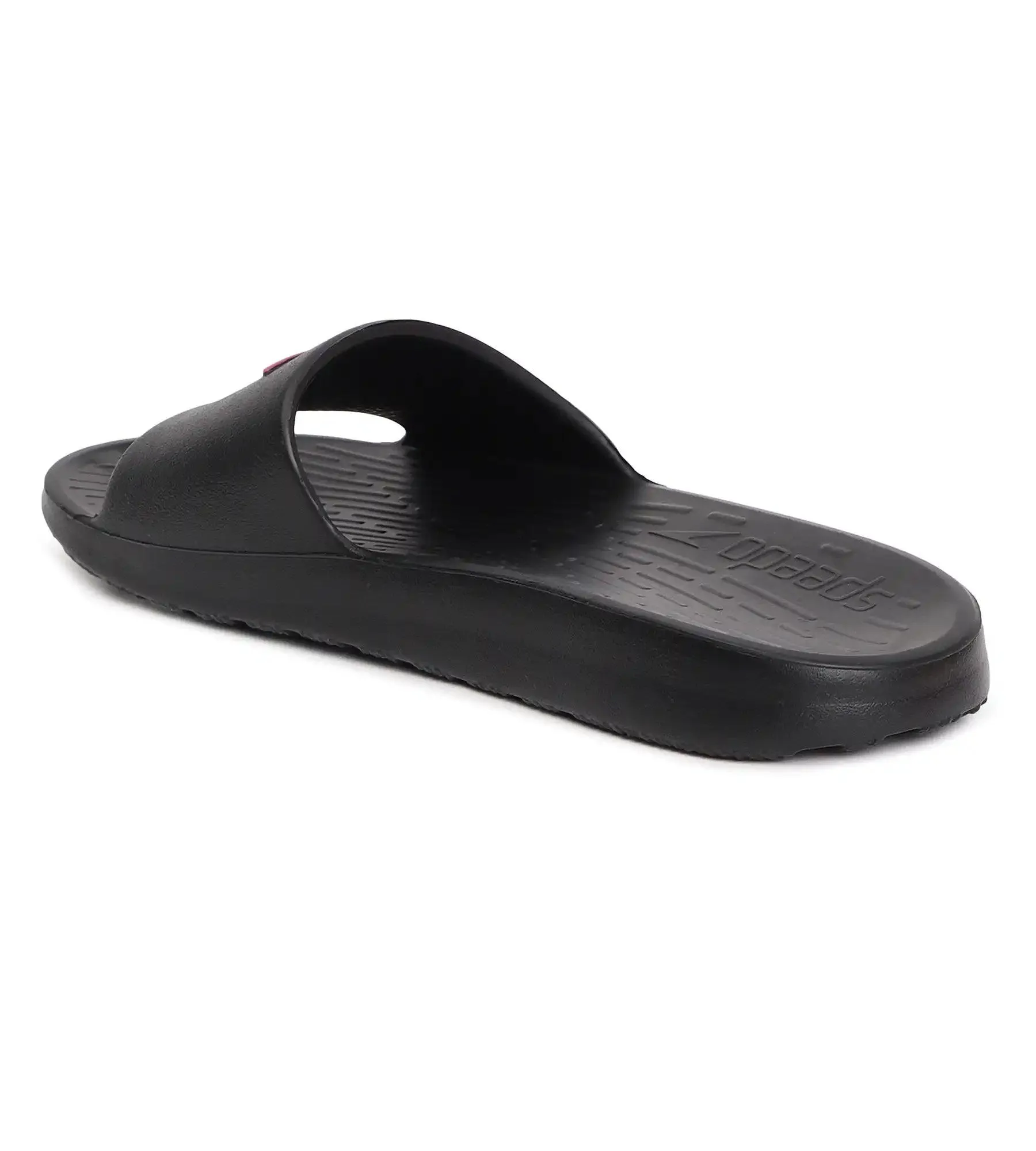 Women's Single Colour Slides - Black & Raspberry Fill