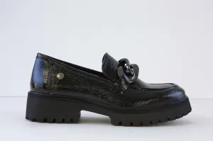 XTI - 143205 CHUNKY LOAFER - BLACK PATENT