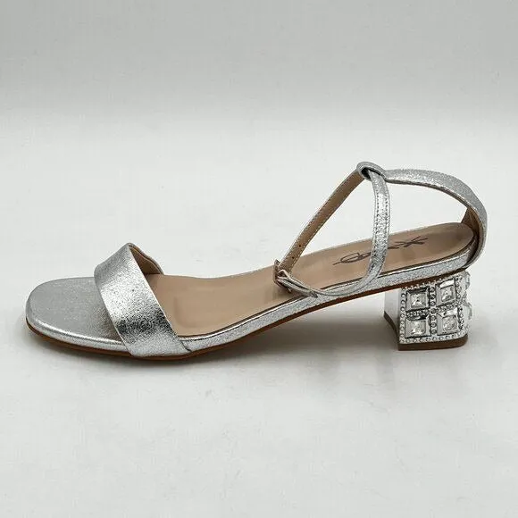 XYD Women Open Toe Strappy Low Block Heel Sandal Pumps Ankle Strap Wedding