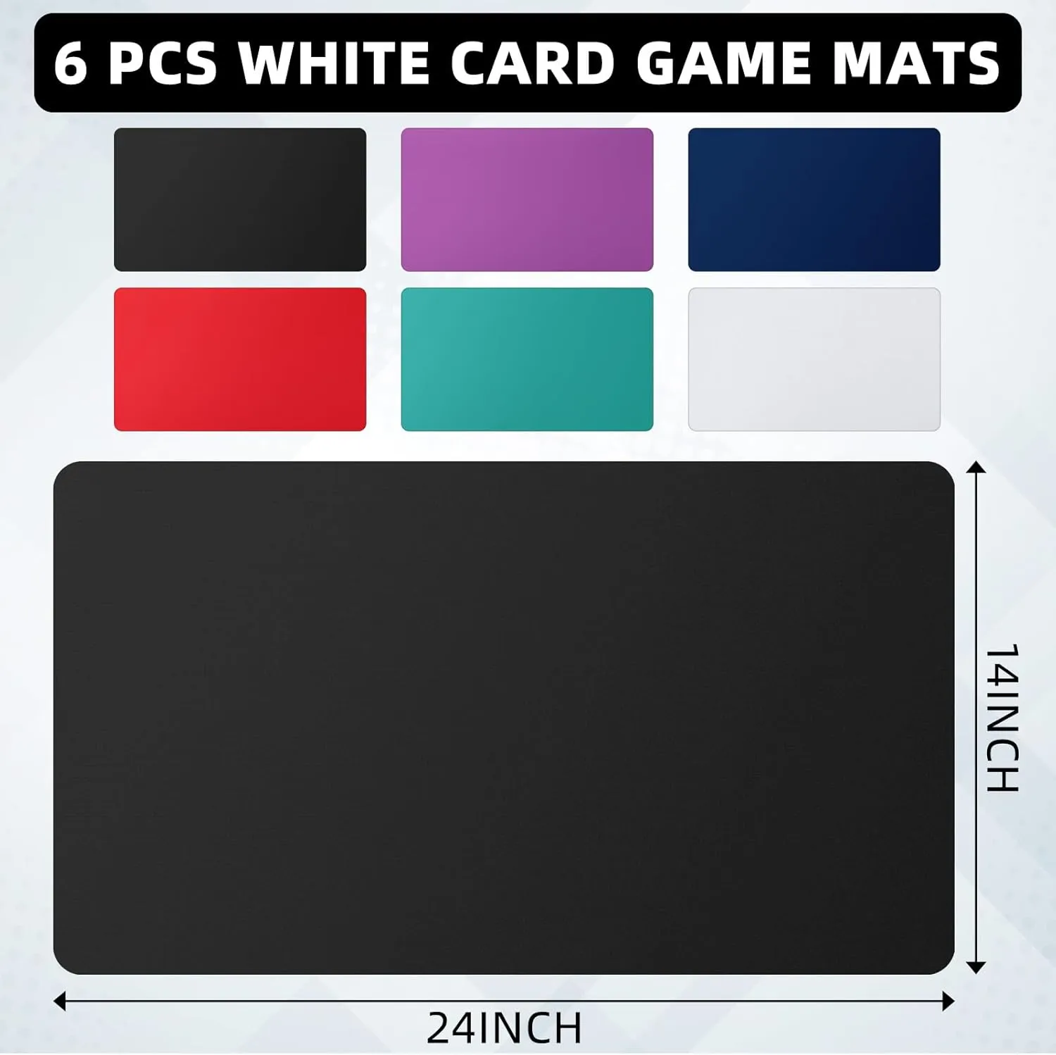 Yexiya 6 Pcs Playing Card Mat Sublimation Blanks Playmat for TCG MTG 24 x 14 Inch Smooth Rubber Board Game Mat for Cards Gameplay, Board Games(Mix Color)